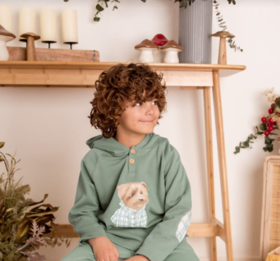 SUDADERA NIÑO CUADROS IM141 MON PETIT BONBON