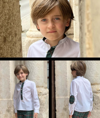 CONJUNTO CAMISA + BERMUDA VERDE CUADROS NIÑO BY COPO