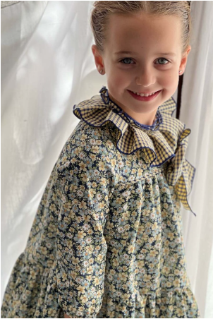 VESTIDO MARINO FLORES BY COPO