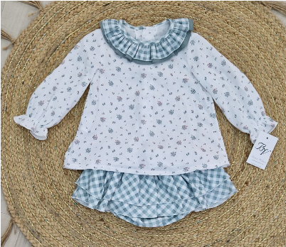 BLUSA+BRAGUITA ESTAMPADO FLORAL BLANCA VALIENTE