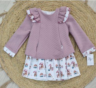 VESIDO ACOLCHADO ROSA MUÑECAS BLANCA VALIENTE