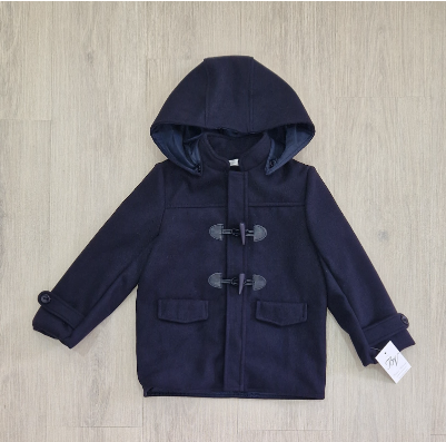 PARKA PAÑO MARINO NIÑO  BLANCA VALIENTE