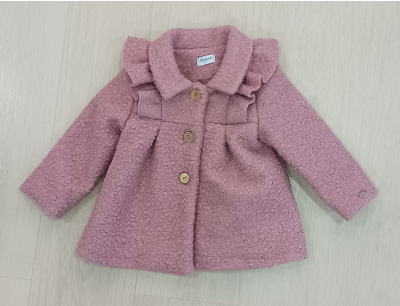 ABRIGO RIZO ROSA EMPOLVADO BEBE BABINÉ