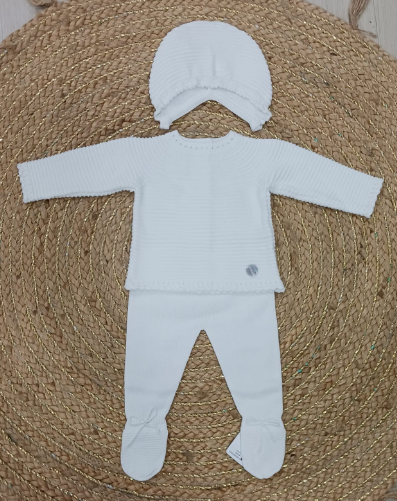JERSEY+POLAINA + CAPOTA DE HILO BLANCO GRANLEI