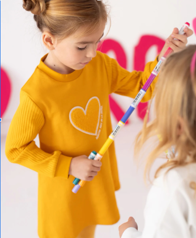 VESTIDO CON LEOTARDOS MOSTAZA COLECCION BALLS AGATHA RUIZ DE LA PRADA