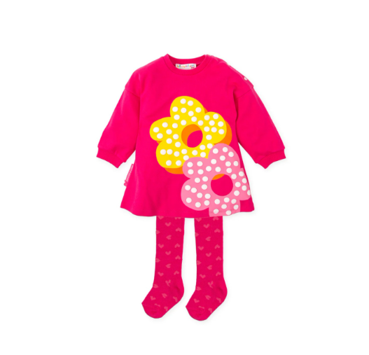 VESTIDO CON LEOTARDO FUCSIA  COLECCIÓN FLOWERS AGATHA RUIZ DE LA PRADA