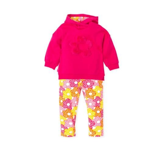 CONJUNTO 2 PIEZAS FUCSIA COLECCIÓN  FLOWERS AGATHA RUIZ DE LA PRADA