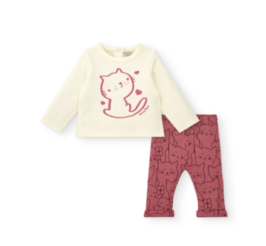 CAMISETA Y PANTALÓN FELPA COLECCIÓN  LOVELY  KITTENS TUC TUC