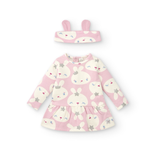 VESTIDO FELPA  Y DIADEMA  COLECCIÓN GLITTER TALES TUC TUC