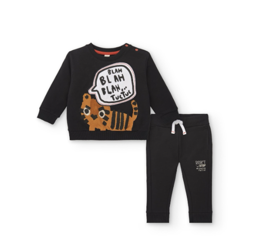 SUDADERA Y PANTALÓN FELPA COLECCIÓN CARTOON CALLING TUC TUC