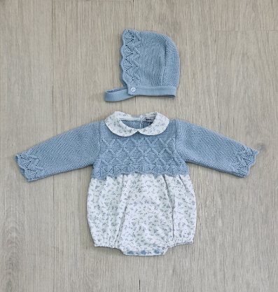 PELELE CUELLO BEBÉ NIÑO+ CAOOTA AZUL BRUMA COLECCIÓN AL Z BABIDÚ  R. 30760