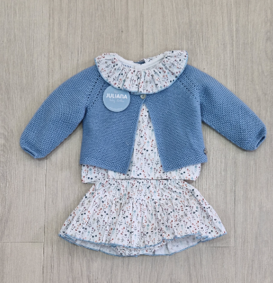 CONJUNTO 3 PIEZAS : CAMISA +BRAGUITA + CHAQUETA  COLECCIÓN ALEGRÍA JULIANA R. 24677