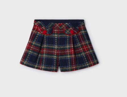 PANTALÓN CORTO CUADROS NIÑA MAYORAL R. 4217