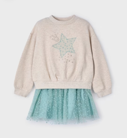 SUDADERA PIEDRA + FALDA TUL JADE MAYORAL R. 4937